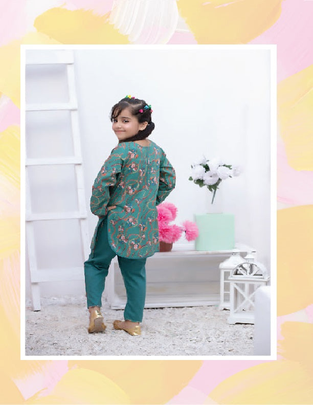 Regalia Textiles Printed Girls Lawn Suits Unstitched 2 Piece RGK-11 - Summer Collection