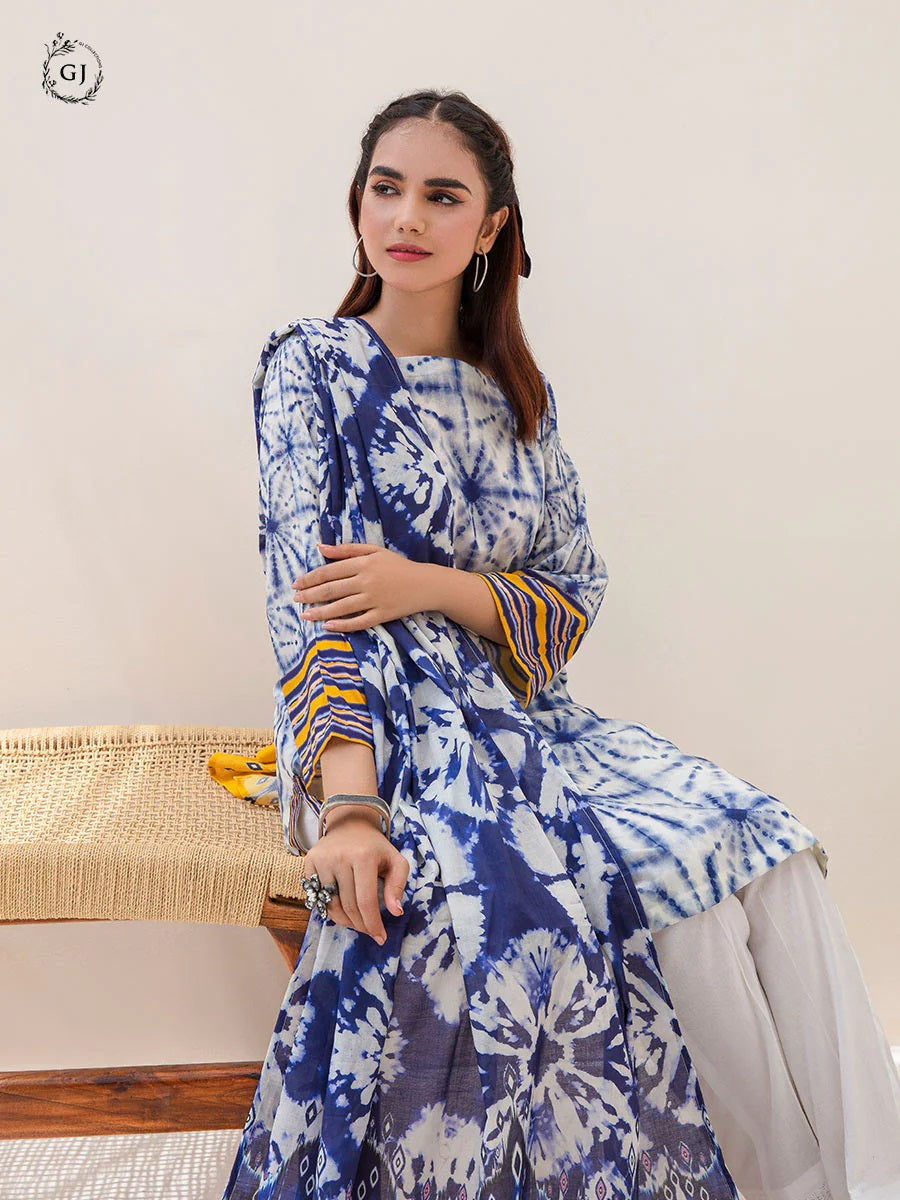 Aviva by GJ Digital Printed Lawn 2 piece Unstitched - GJAV23-A11