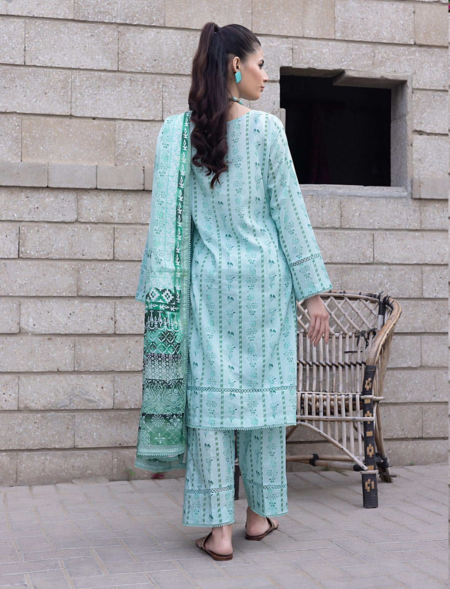 Identic Separate Mid Summer Printed Cotton 3 Piece Unstitched - ISMSC3 - 11