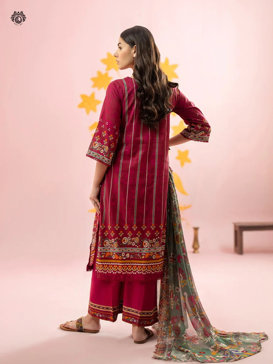 Rang Pasand by Gulljee Embroidered Lawn Unstitched 3 Piece Dress - GRP2406A11