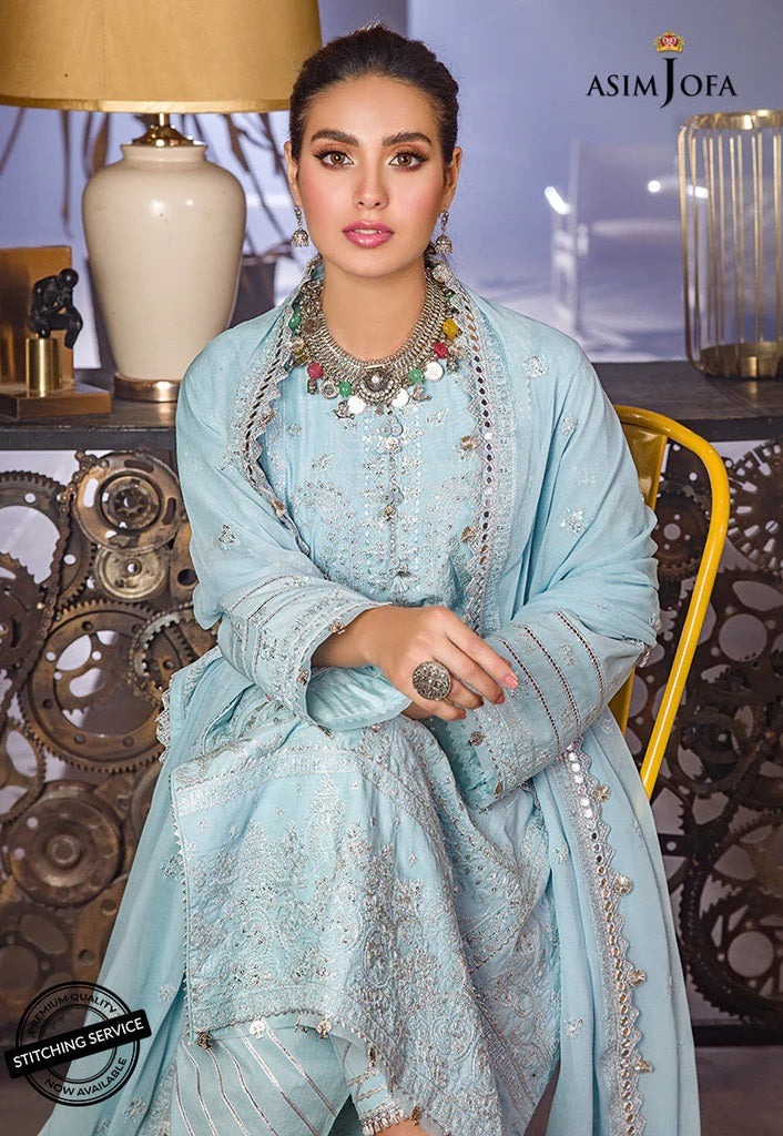 Asim Jofa Embroidered Lawn Suits Unstitched 3 Piece AJCK-11 - Eid Collection
