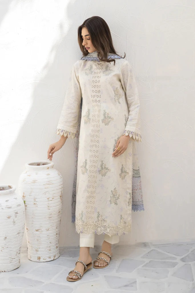 Shezlin by Aabyaan Embroidered Chikankari Suits Unstitched 3 Piece AS-AR-11 ZYNA - Summer Collection