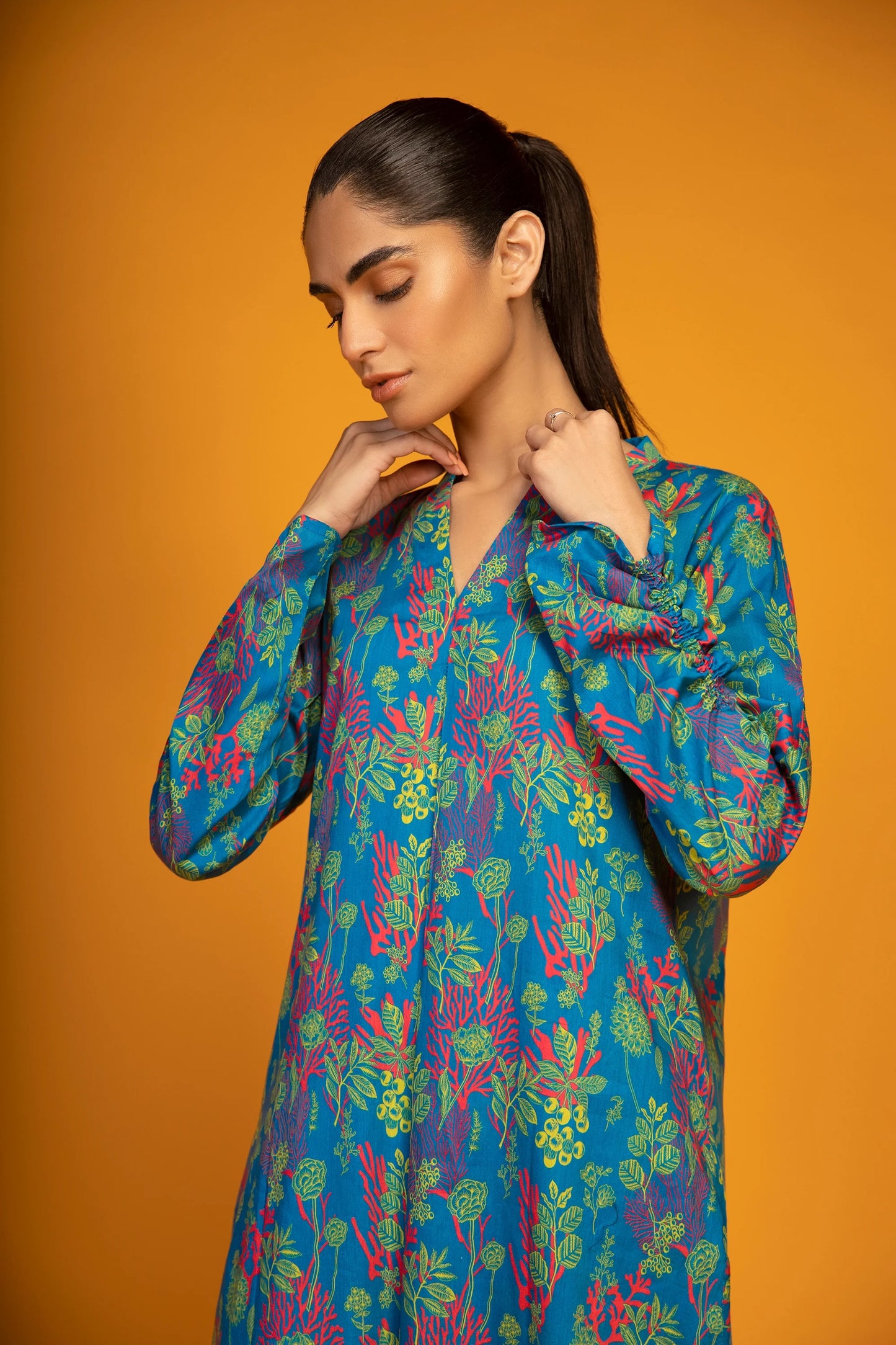 Sahar Digital Printed Lawn 2 piece Shirt & Trouser - SSL-V3-11