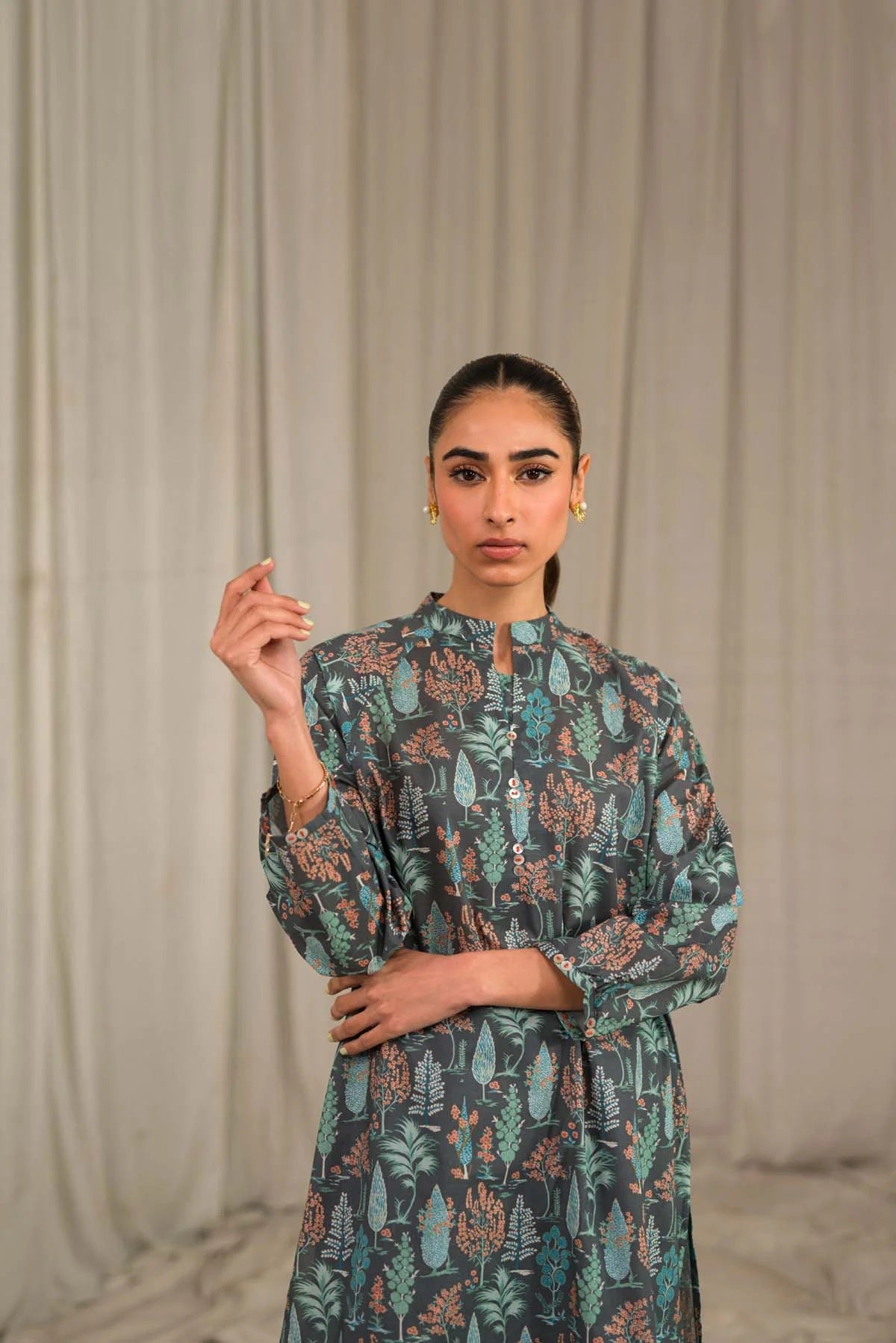 Sahar Printed Lawn Suits Unstitched 2 Piece SHR-S24-PL-V1-11 - Summer Collection