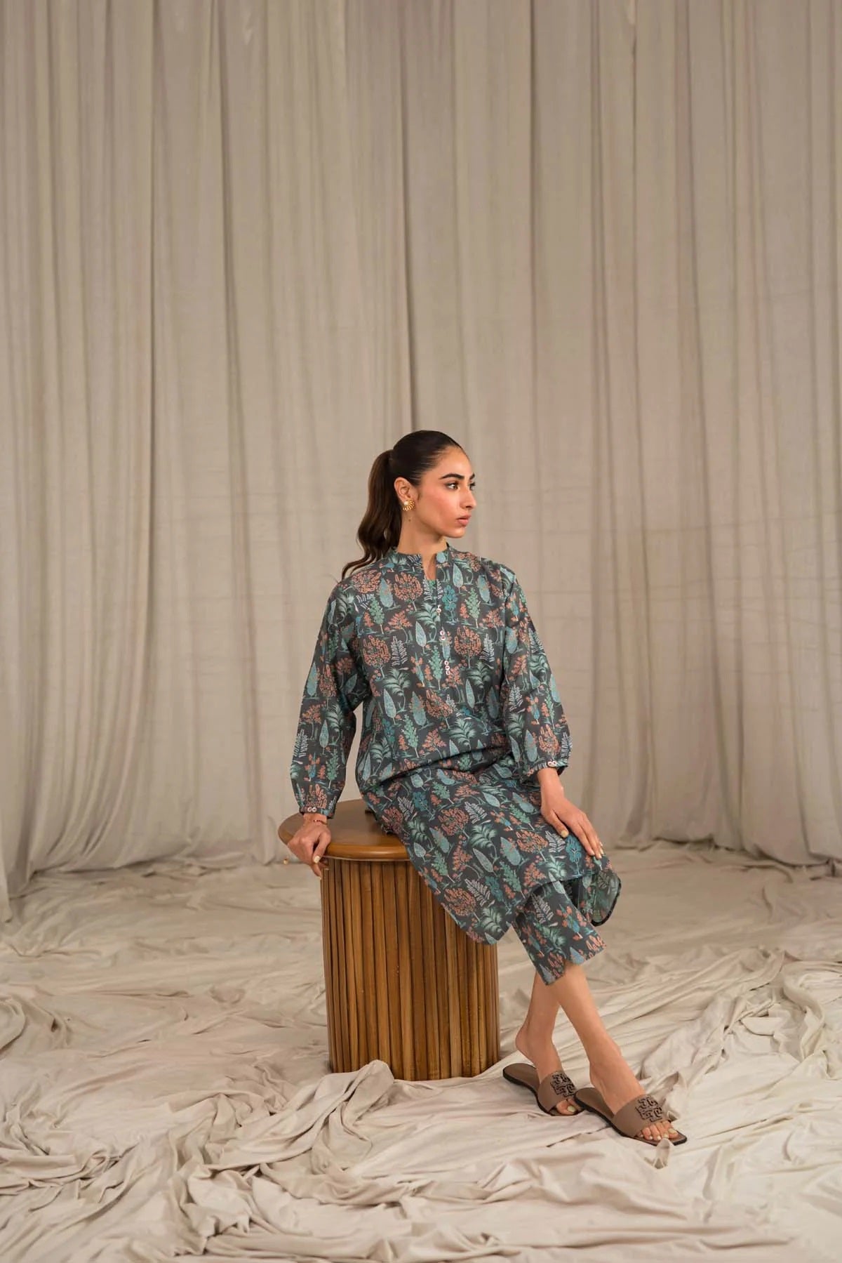 Sahar Printed Lawn Suits Unstitched 2 Piece SHR-S24-PL-V1-11 - Summer Collection