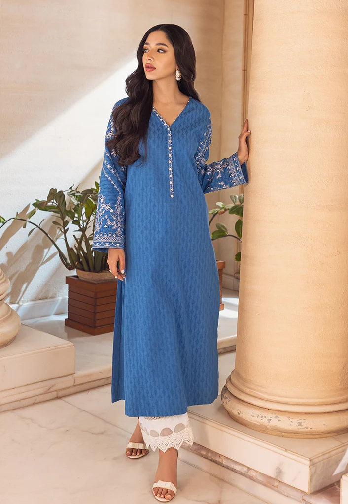 Essential By Asim Jofa Embroidered Cambric Kurti Unstitched 1 Piece AJP-12 - Summer Collection