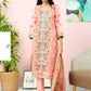Blossom by Riaz Art Embroidered Slub Lawn 3pc Unstitched Dress - 12