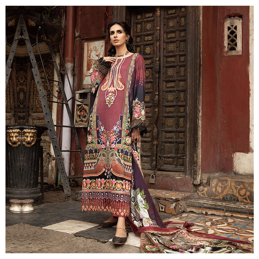 Morja by Gull Jee Embroidered Lawn Unstitched 3 Piece Dress - MJ2102A12
