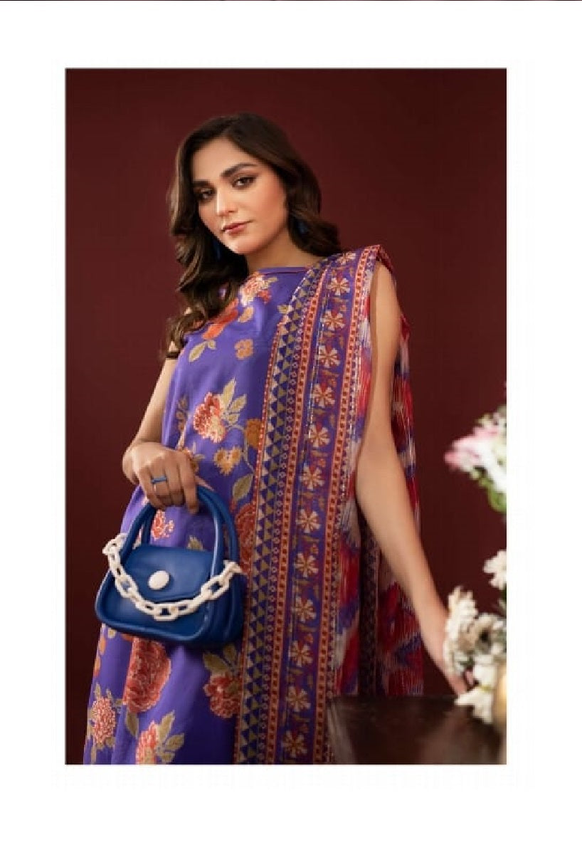 Pairoz by GJC Printed Lawn 3 piece Unstitched dress - PGJ-A12