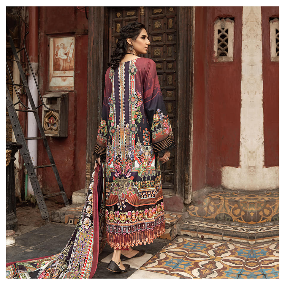 Morja by Gull Jee Embroidered Lawn Unstitched 3 Piece Dress - MJ2102A12
