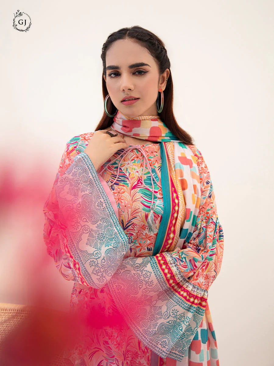 Aviva by GJ Digital Printed Lawn 2 piece Unstitched - GJAV23-A12