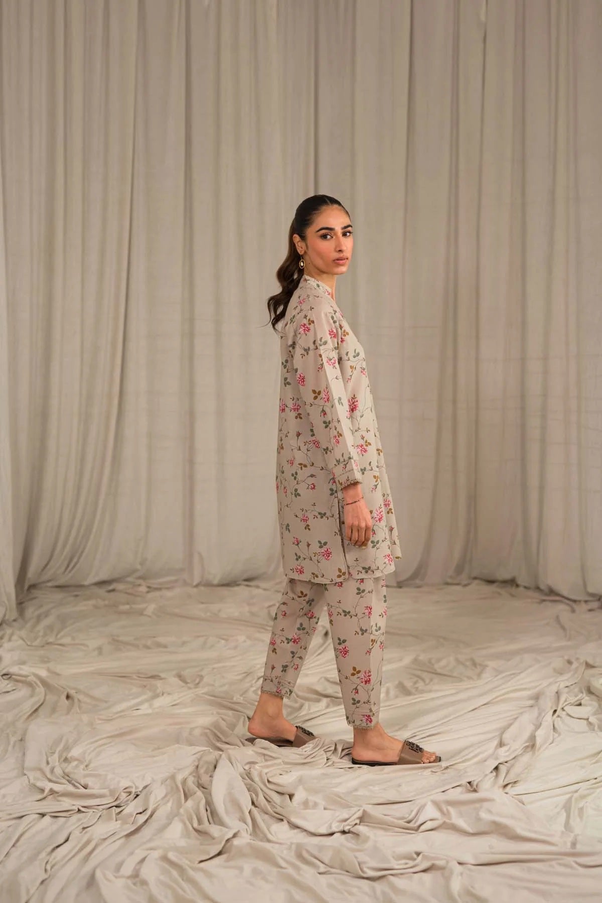 Sahar Printed Lawn Suits Unstitched 2 Piece SHR-S24-PL-V1-12 - Summer Collection
