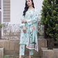 Identic Separate Mid Summer Printed Cotton 3 Piece Unstitched - ISMSC3 - 12