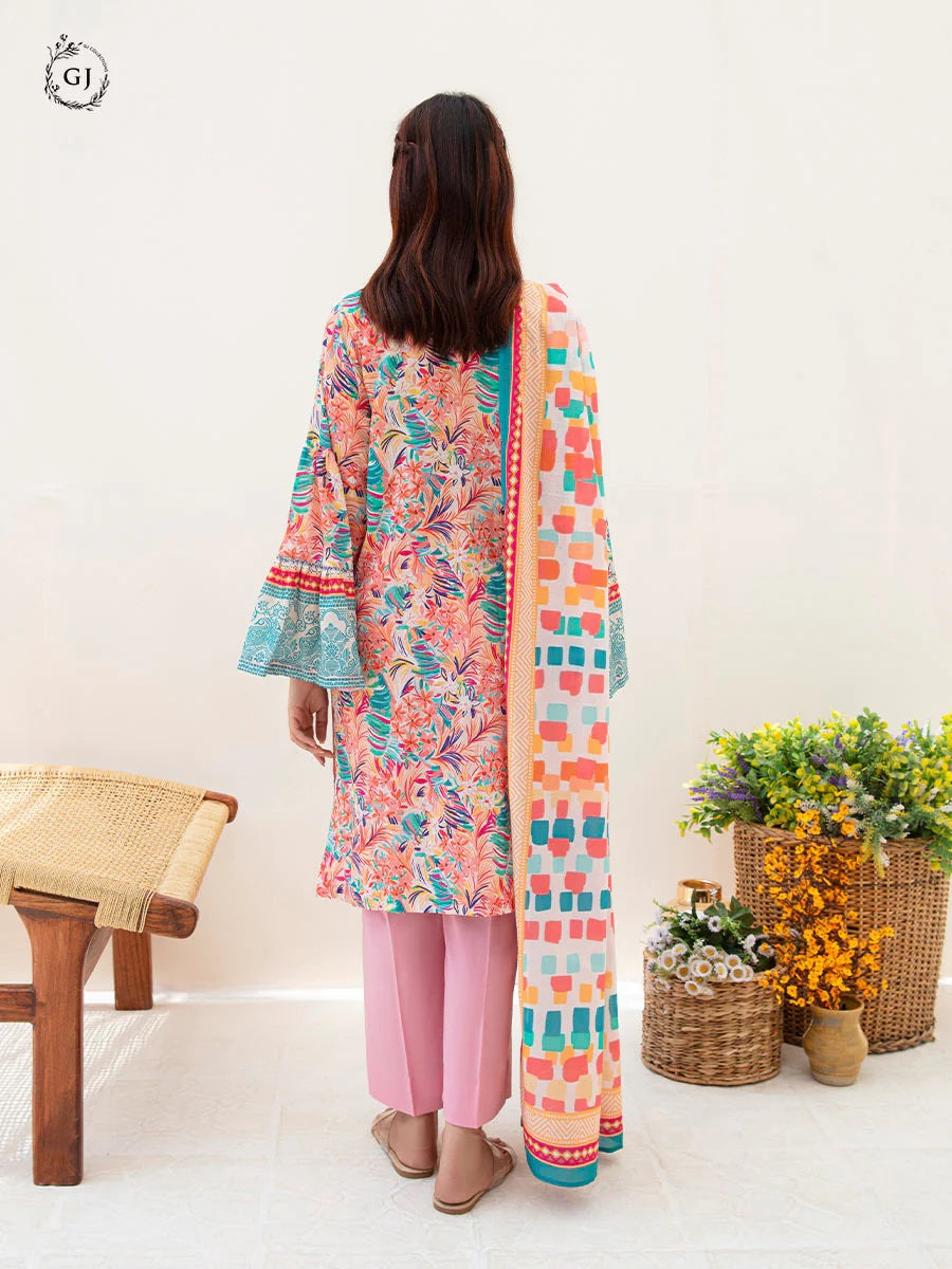 Aviva by GJ Digital Printed Lawn 2 piece Unstitched - GJAV23-A12