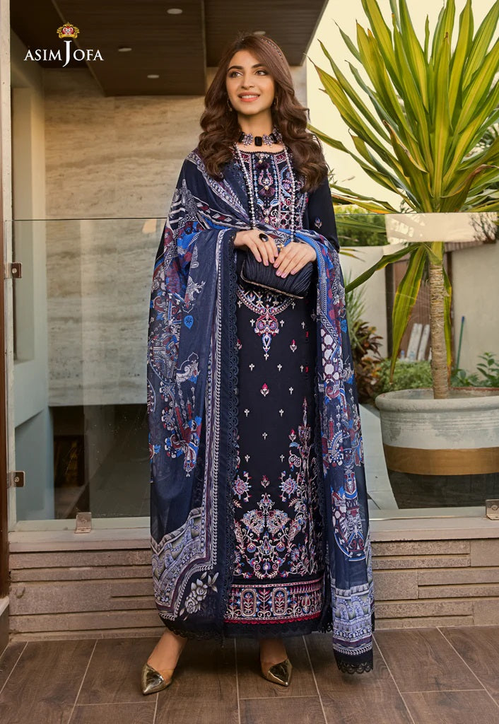 Rania by Asim Jofa Embroidered Lawn Suits Unstitched 2 Piece AJRP-12