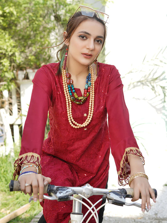 Nisha by Aalaya Embroidered Lawn Unstitched Shirt NEK- D13