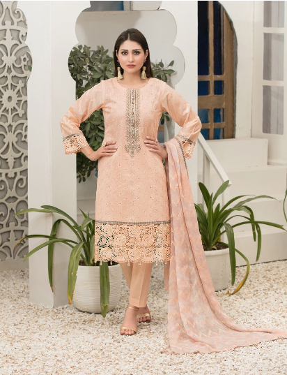 Tawakkal Marilia Embroidered Lawn 3 piece semi stitched suit - D 1393