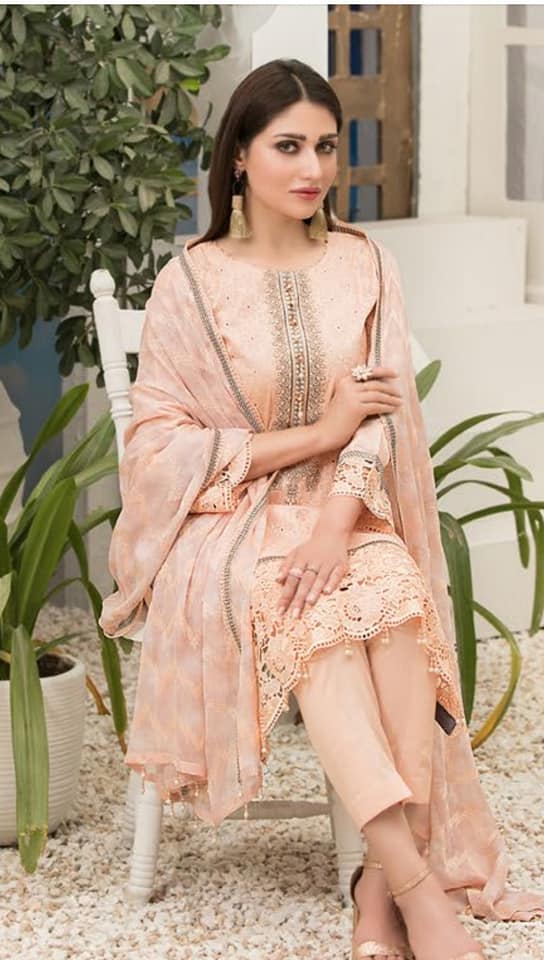Tawakkal Marilia Embroidered Lawn 3 piece semi stitched suit - D 1393