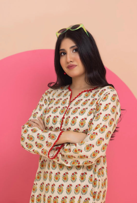 Identic Separates By Regalia Textiles Printed Linen Suits Unstitched 2 Piece RTPL-D-13 - Winter Collection