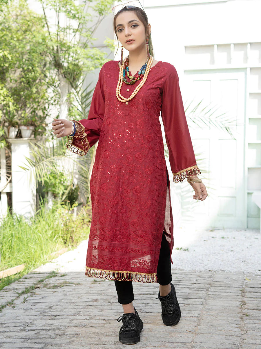 Nisha by Aalaya Embroidered Lawn Unstitched Shirt NEK- D13
