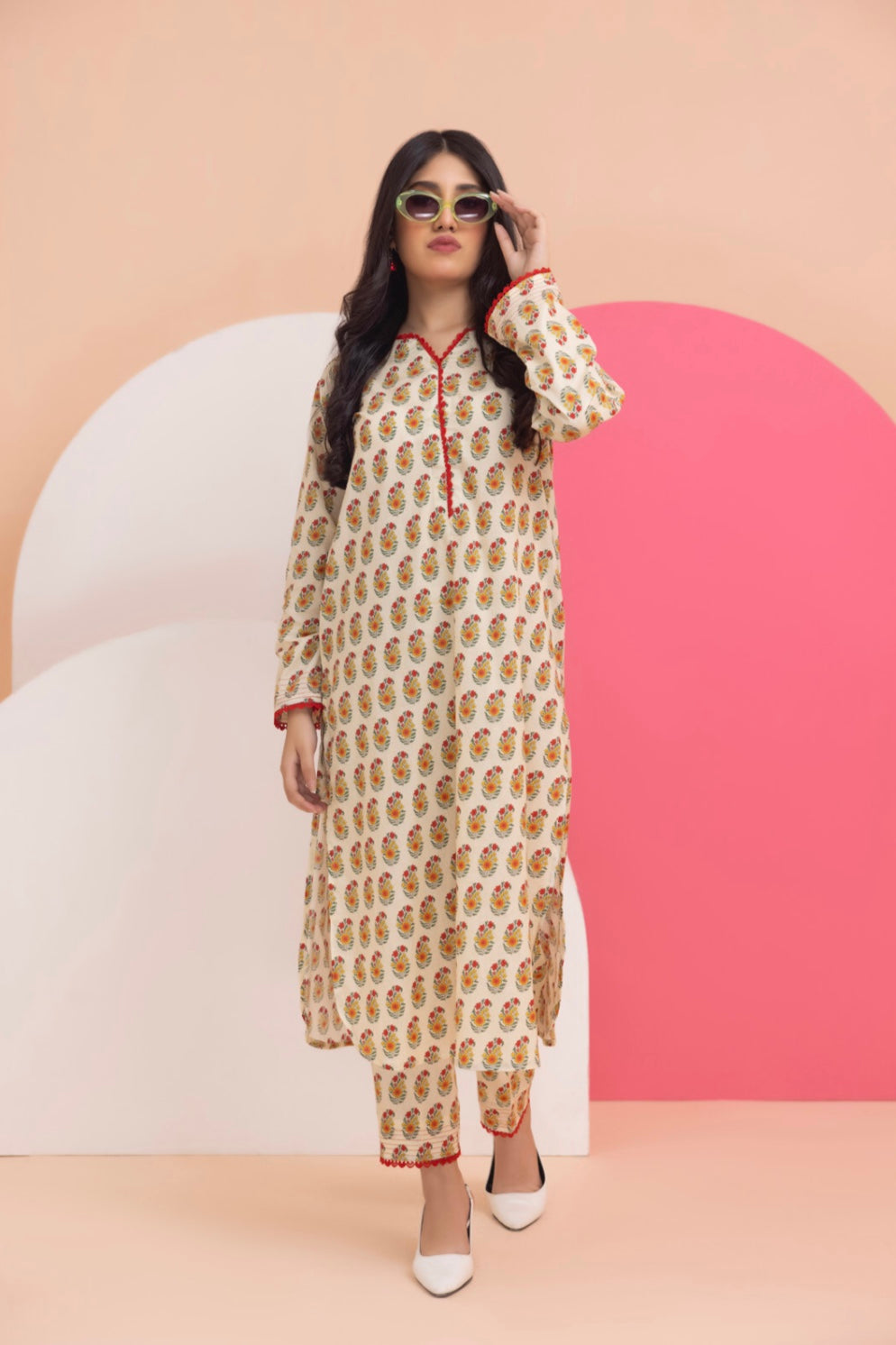 Identic Separates By Regalia Textiles Printed Linen Suits Unstitched 2 Piece RTPL-D-13 - Winter Collection