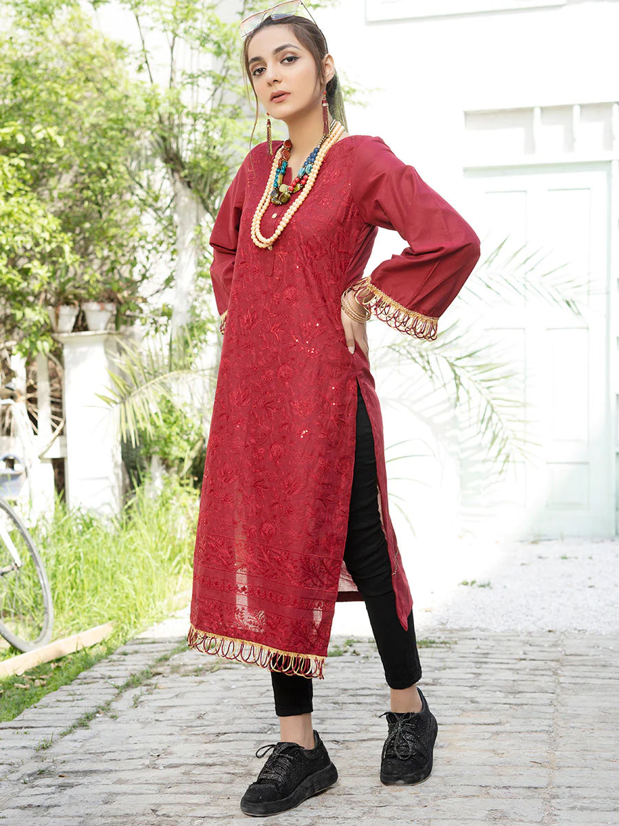 Nisha by Aalaya Embroidered Lawn Unstitched Shirt NEK- D13