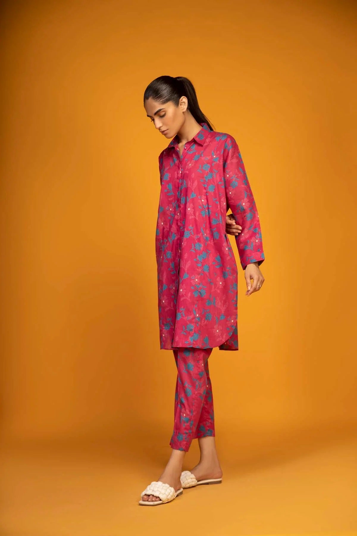 Sahar Digital Printed Lawn 2 piece Shirt & Trouser - SSL-V3-13