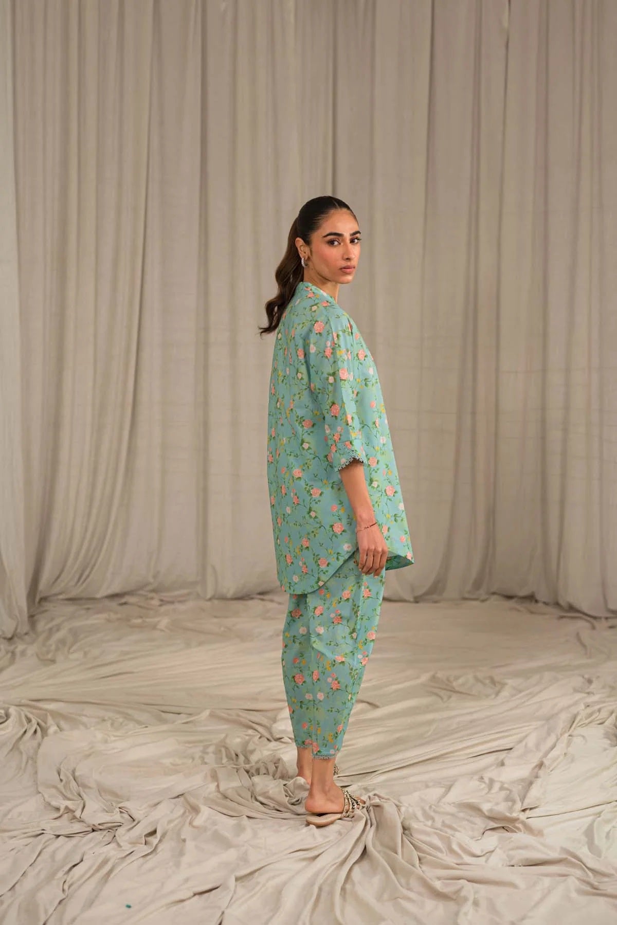 Sahar Printed Lawn Suits Unstitched 2 Piece SHR-S24-PL-V1-13 - Summer Collection