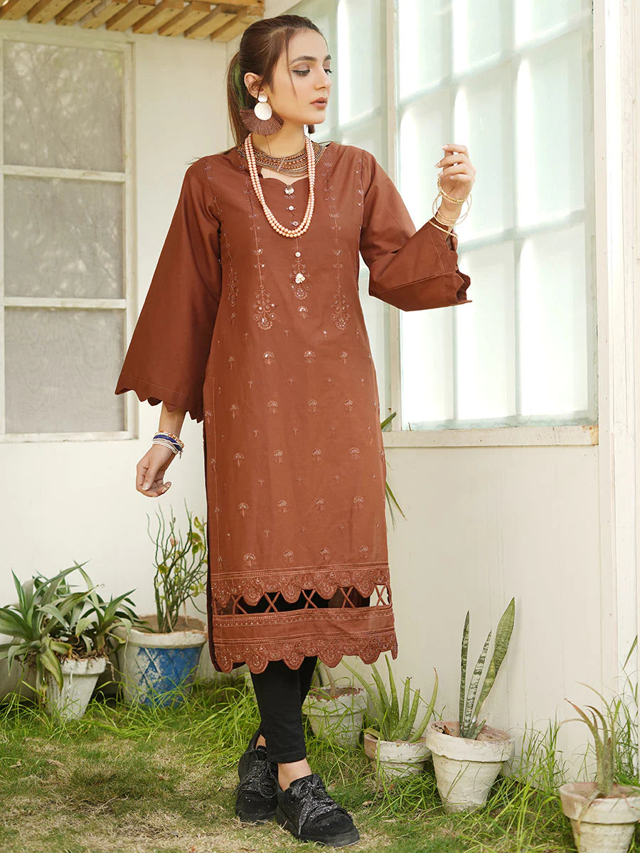 Nisha by Aalaya Embroidered Lawn Unstitched Shirt NEK- D14