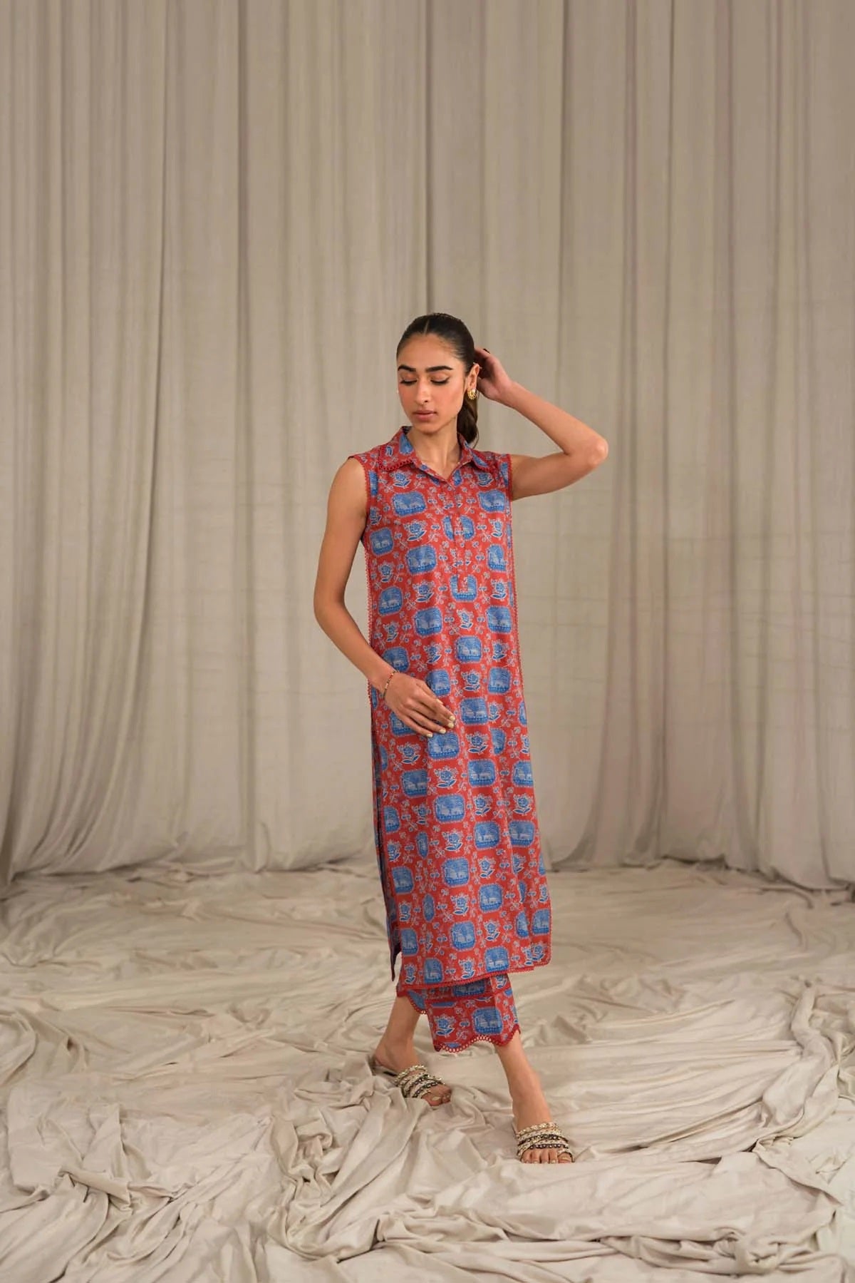 Sahar Printed Lawn Suits Unstitched 2 Piece SHR-S24-PL-V1-14 - Summer Collection