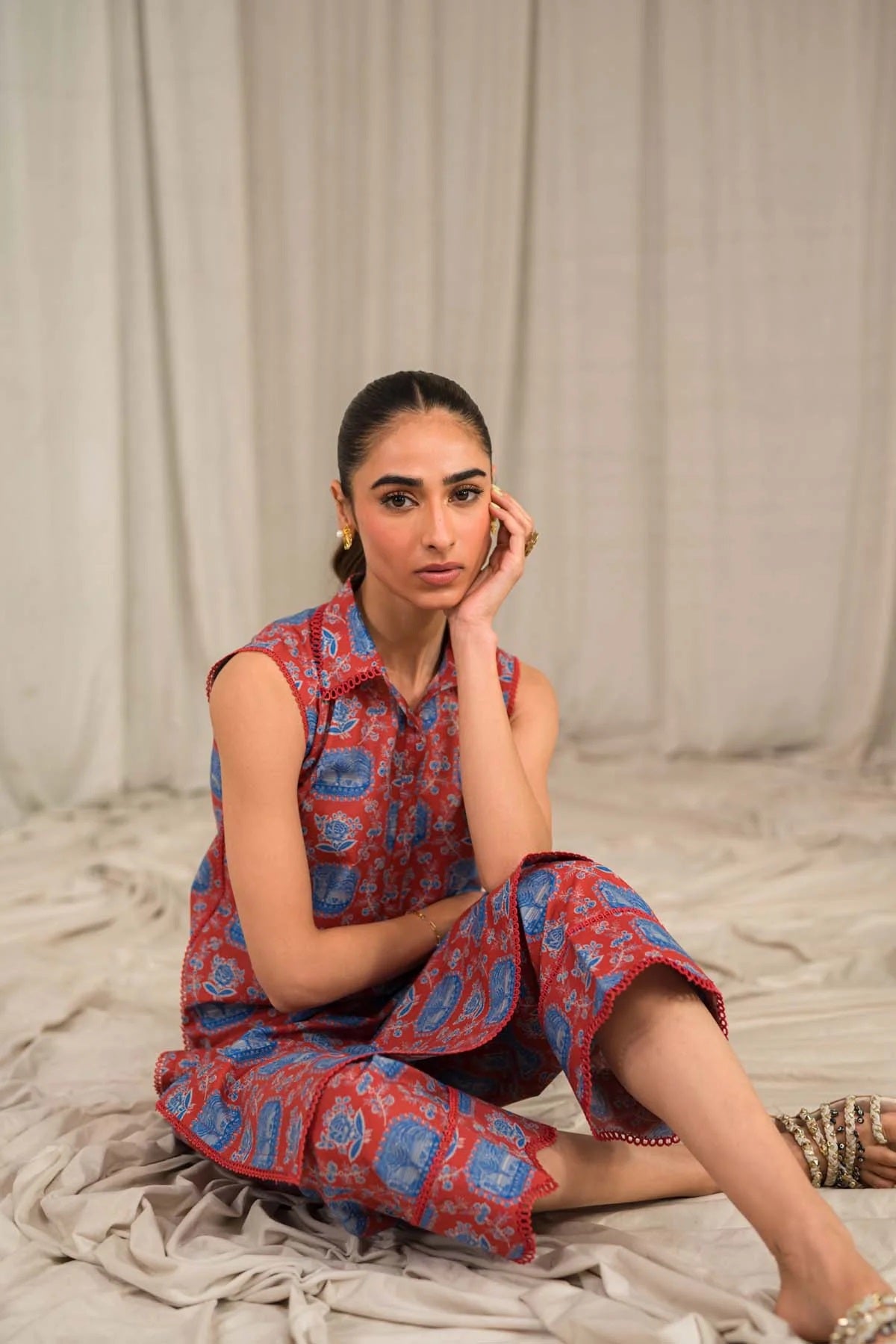 Sahar Printed Lawn Suits Unstitched 2 Piece SHR-S24-PL-V1-14 - Summer Collection