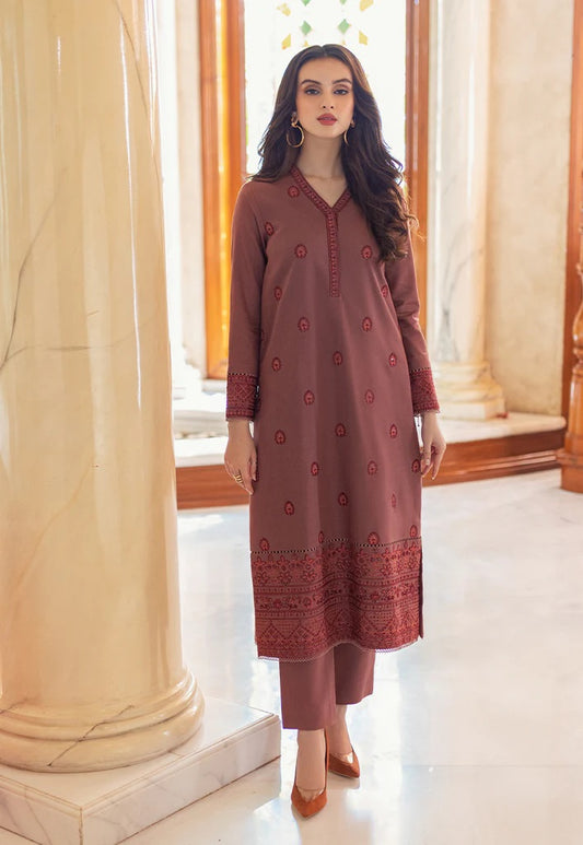 Essential Cambric By Asim Jofa Embroidered Cambric Suits Unstitched 2 Piece AJP-15 - Summer Collection