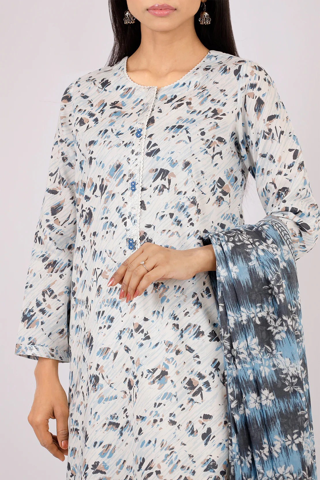 Saya Digital Printed Lawn 3 piece Unstitched Dress - U01-25268-15A