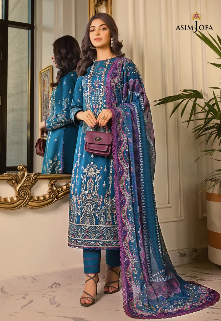 Rania by Asim Jofa Embroidered Lawn Suits Unstitched 3 Piece AJRP-15