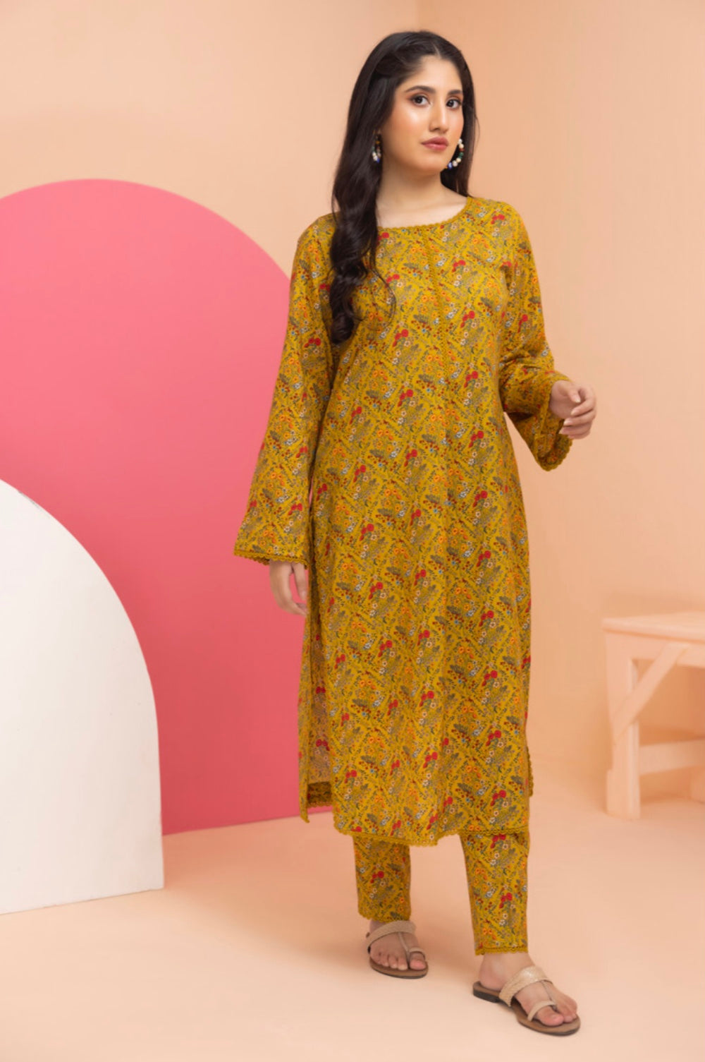 Identic Separates By Regalia Textiles Printed Linen Suits Unstitched 2 Piece RTPL-D-16 - Winter Collection