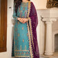 Asim Jofa Zari Sitara Embroidered Chanderi Cotton Unstitched 3 Piece Dress - AJZS 17