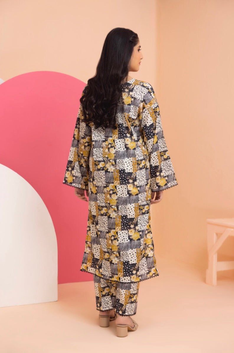 Identic Separates By Regalia Textiles Printed Linen Suits Unstitched 2 Piece RTPL-D-17 - Winter Collection