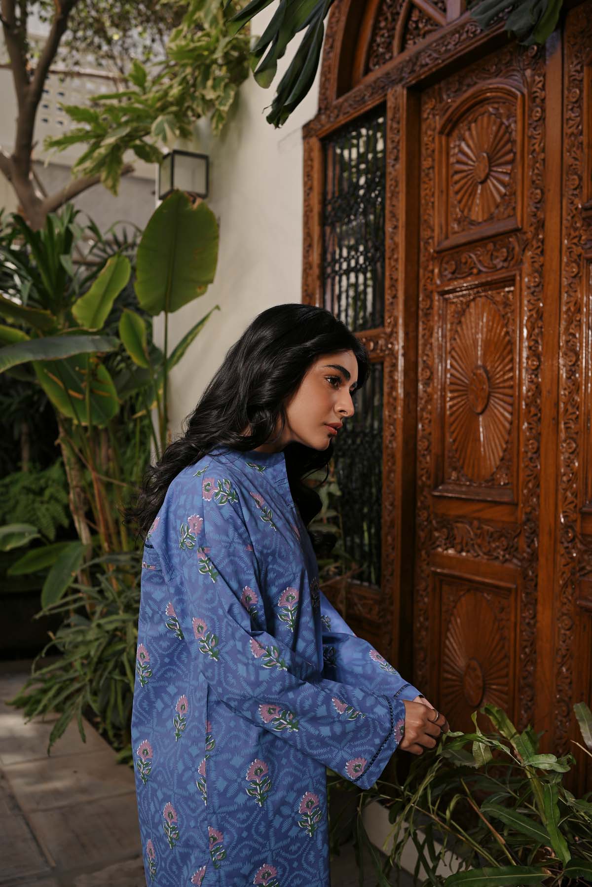 Sahar Printed Lawn Suits Unstitched 2 Piece SHR-S24-PL-V1-17 - Summer Collection