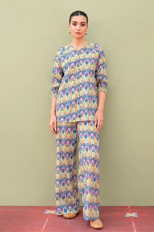 Sahar Digital Printed Lawn 2 piece Shirt & Trouser - SSL-V3-18