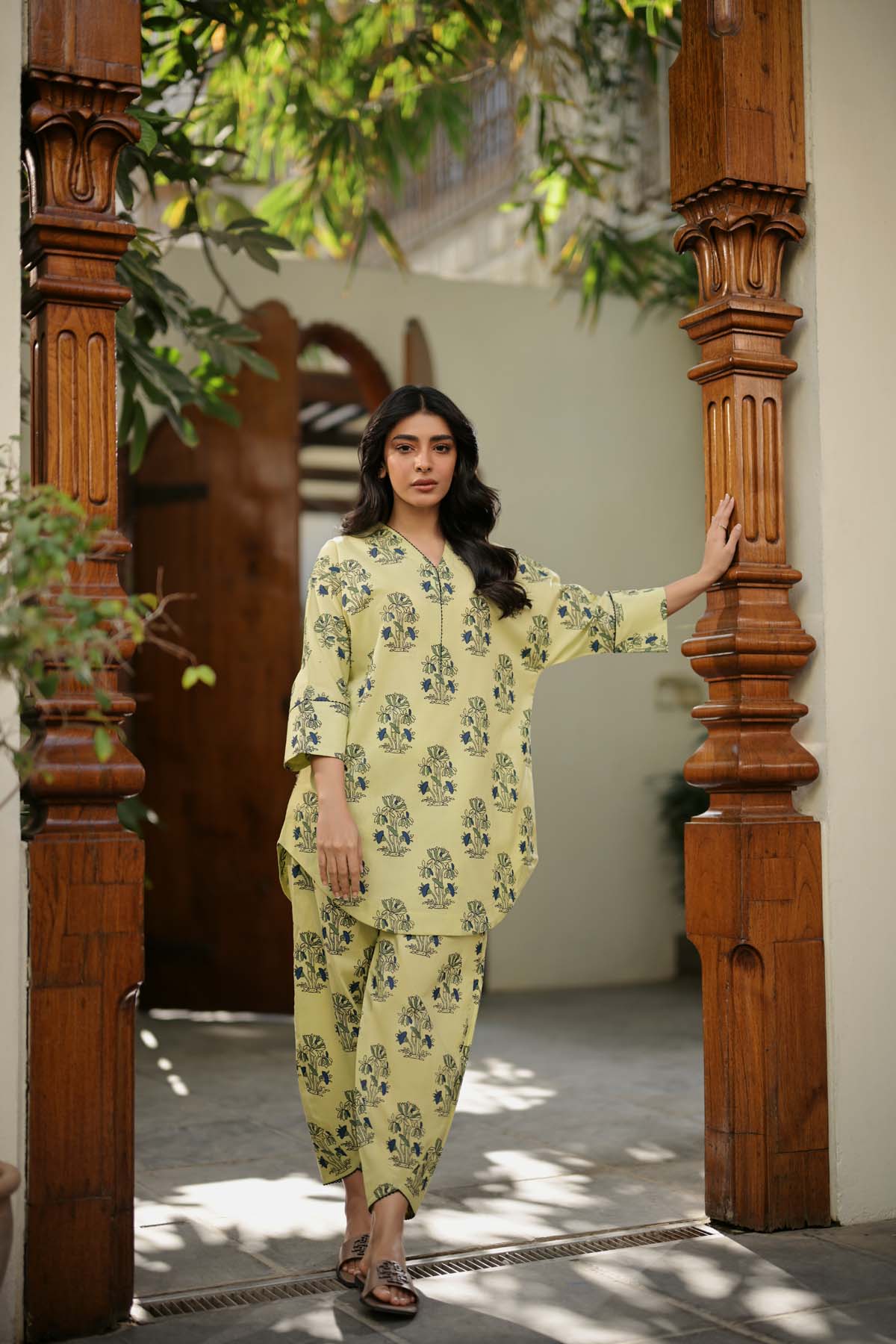Sahar Printed Lawn Suits Unstitched 2 Piece SHR-S24-PL-V1-18 - Summer Collection