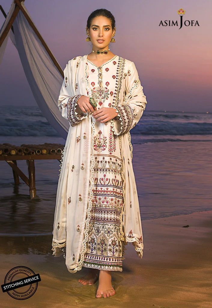 Asim Jofa Embroidered Lawn Suits Unstitched 3 Piece AJCK-01 - Eid Collection