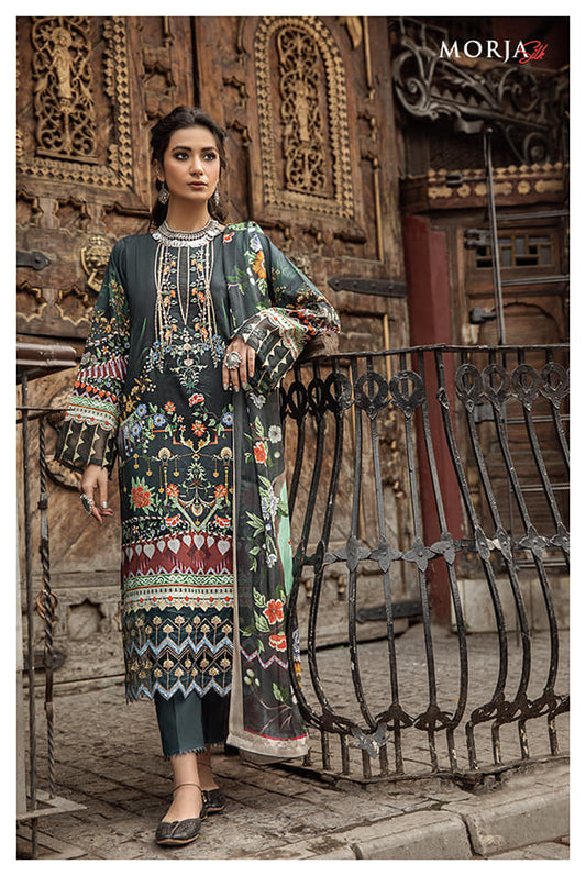 Morja by Gull Jee Embroidered Lawn Unstitched 3 Piece Dress - MJ2102A1