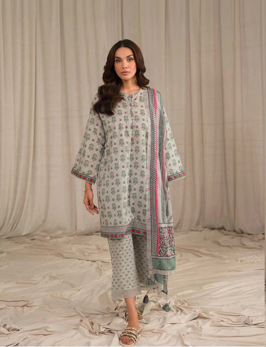 Sahar Printed Lawn Suits Unstitched 3 Piece SHR-S24-PL-V1-01 - Summer Collection