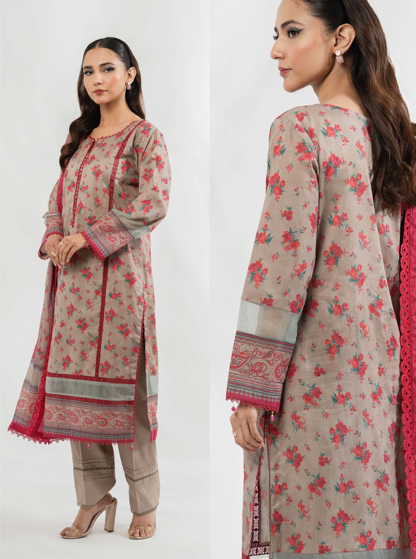 Colors by AlZohaib Textile Digital Printed 3 Piece Lawn Unstitched Dress - D01 Summer Collection