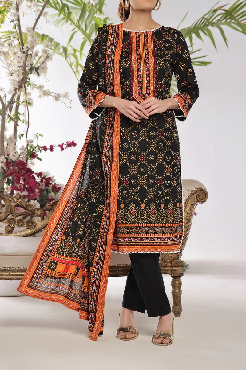 Daman By VS Textiles Printed Lawn Suits Unstitched 3 Piece VS24-D1 2901-A - Summer Collection