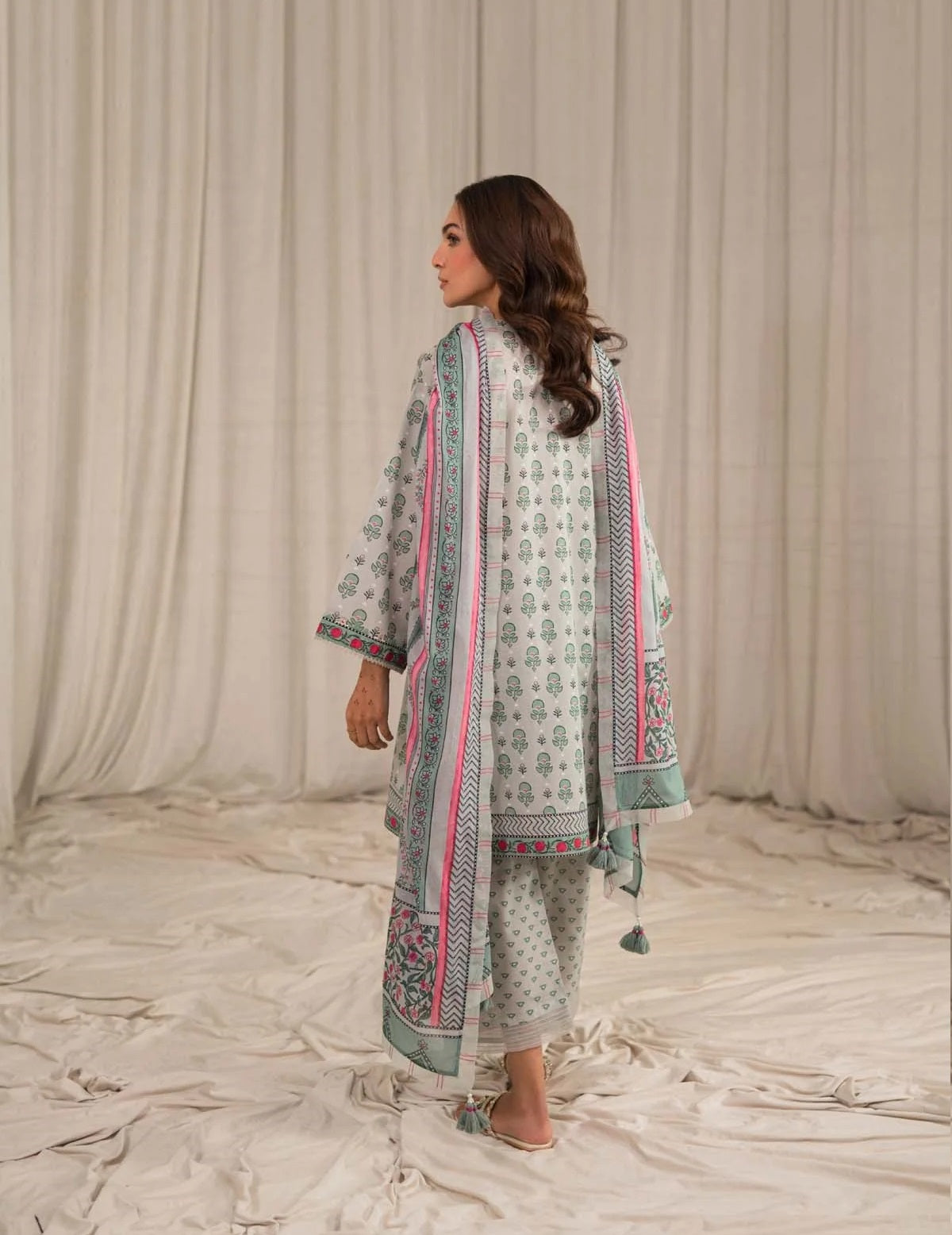 Sahar Printed Lawn Suits Unstitched 3 Piece SHR-S24-PL-V1-01 - Summer Collection