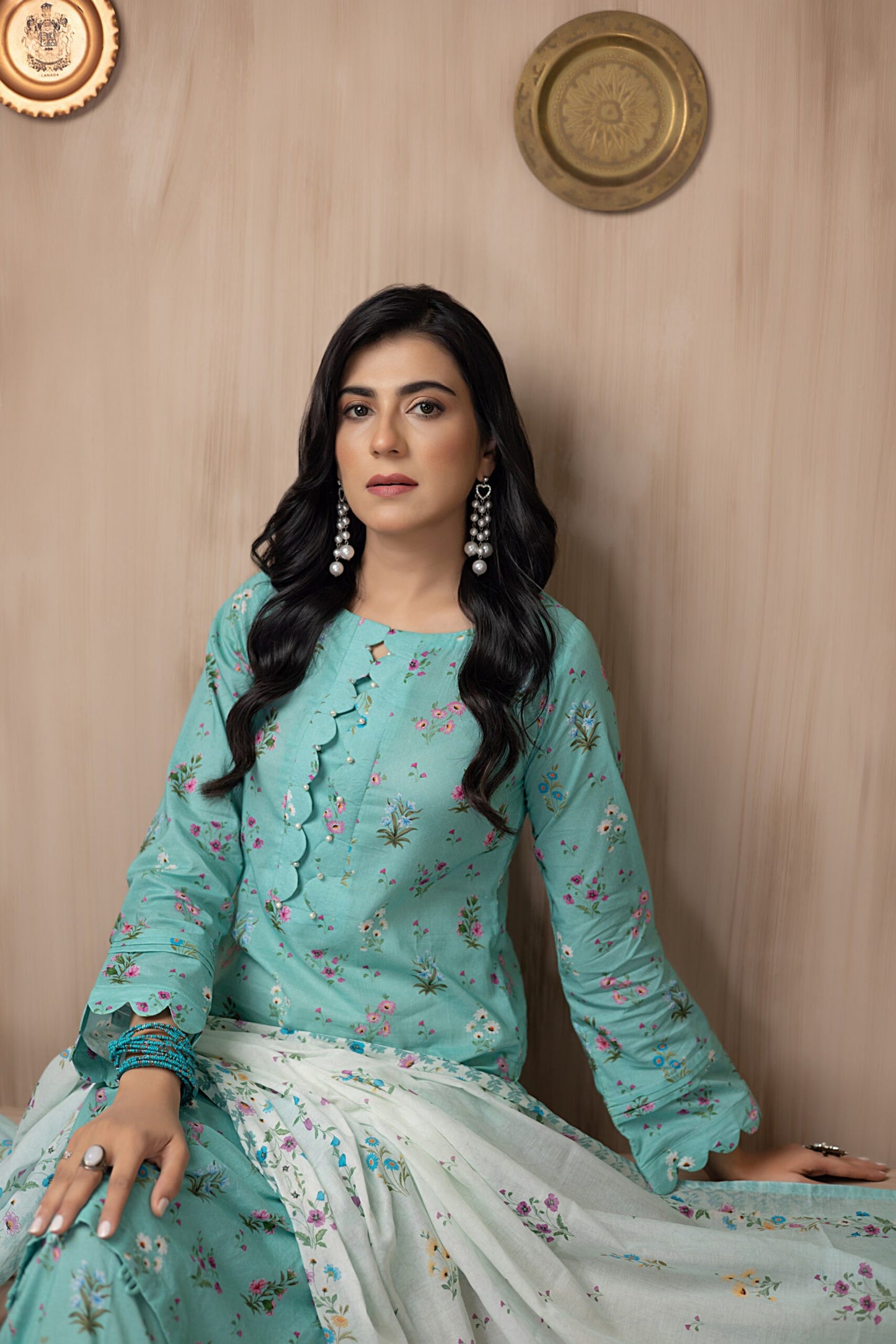 Identic Separate Mid Summer Printed Cotton 3 Piece Unstitched - ISMSC3 - 01