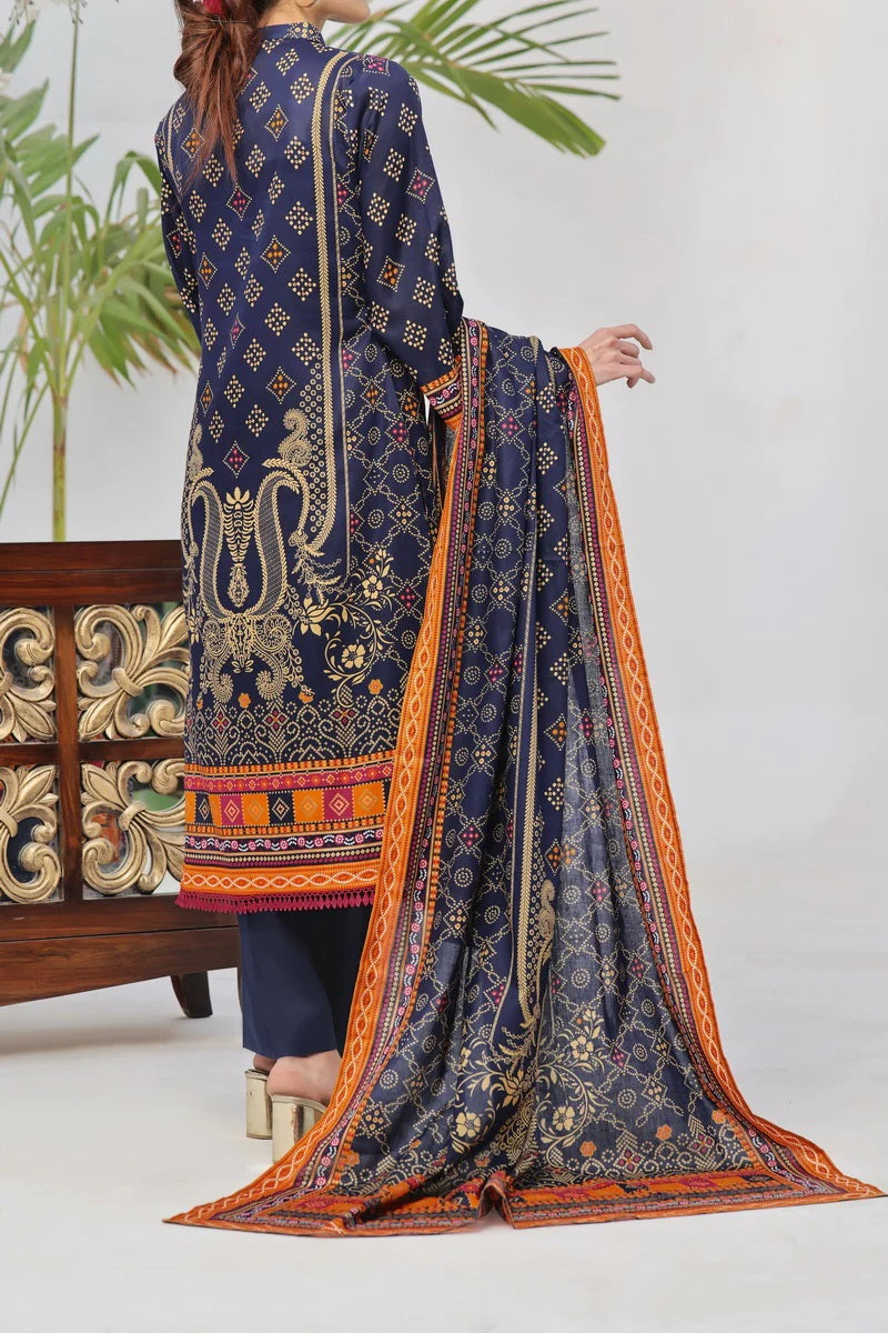 Daman By VS Textiles Printed Lawn Suits Unstitched 3 Piece VS24-D1 2901-B - Summer Collection