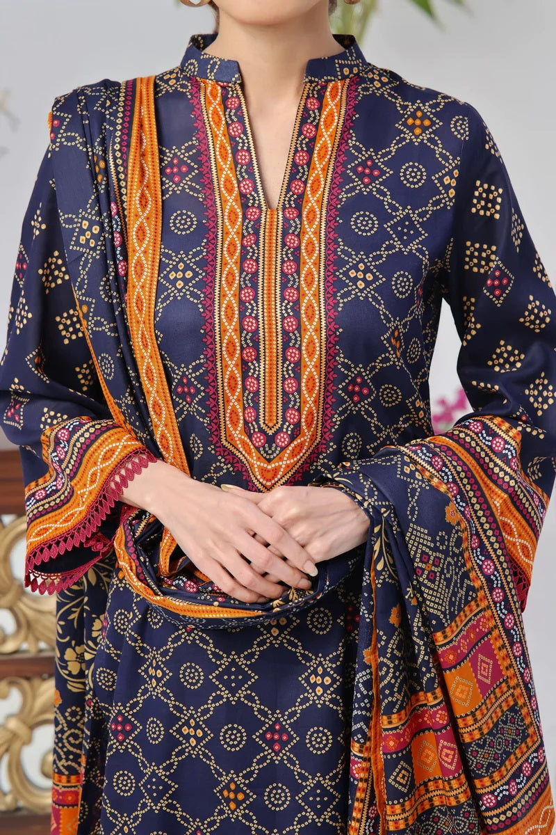 Daman By VS Textiles Printed Lawn Suits Unstitched 3 Piece VS24-D1 2901-B - Summer Collection