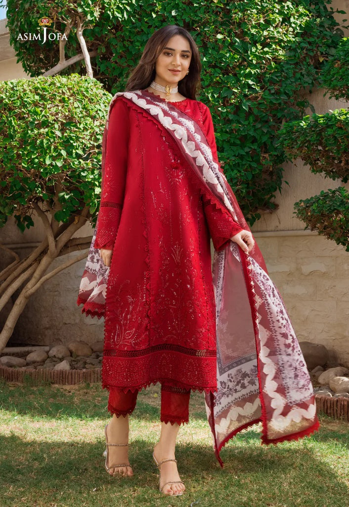 Rania by Asim Jofa Embroidered Lawn Suits Unstitched 2 Piece AJRP-01